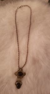 Gold and Burgundy Tone Necklace